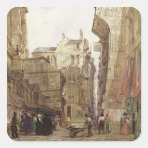 Sticker Carré Rue des Pretes, St Germain L'Auxerrois, Paris