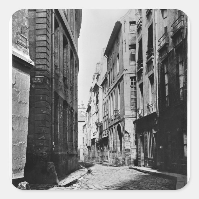 Sticker Carré Rue Serpente, Paris, 1858-78 (Devant)