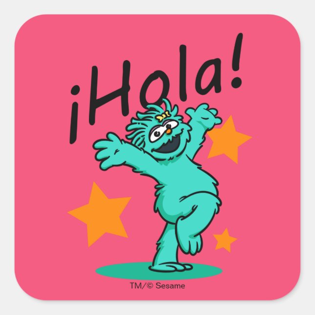 Sticker Carré Rue Sésame | ¡Hola ! Rosita (Devant)
