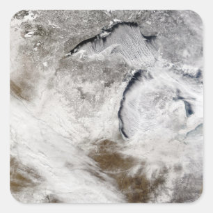 Sticker Carré Rues de nuage au-dessus du lac Supérieur et de la