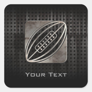 Sticker Carré Rugby ; Noir frais