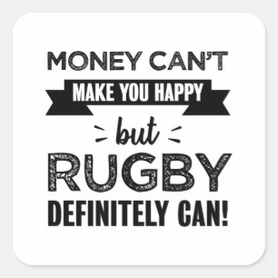 Sticker Carré Rugby vous rend heureux