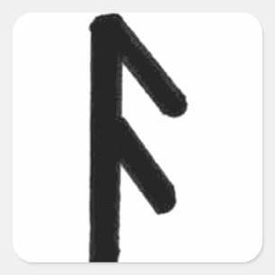 Sticker Carré rune ansuz