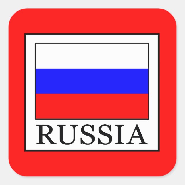 Sticker Carré Russie (Devant)