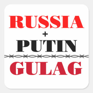 Sticker Carré Russie et Poutine