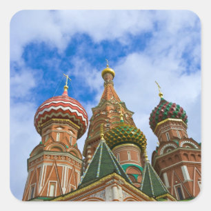 Sticker Carré Russie, Moscou, Place Rouge, Saint-Basile