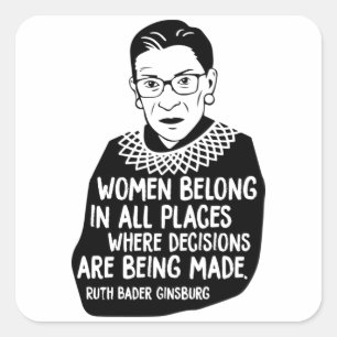 Sticker Carré Ruth Bader Ginsburg