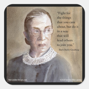 Sticker Carré Ruth Bader Ginsburg & Citation