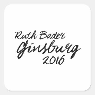 Sticker Carré Ruth Bader Ginsburg Signature 2016