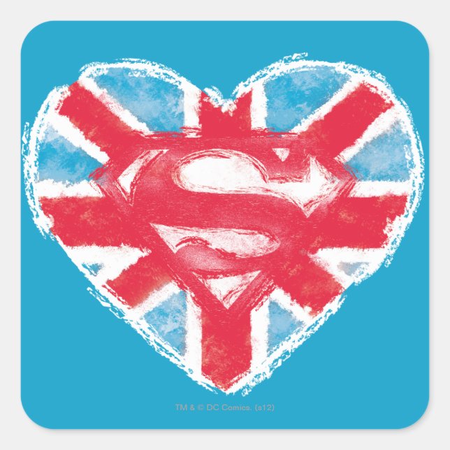 Sticker Carré S-Bouclier des Anglais de coeur (Devant)