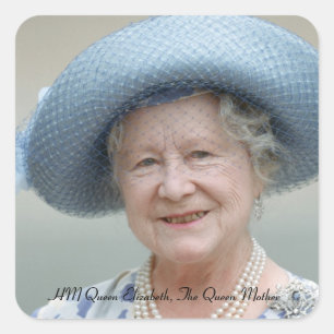 Sticker Carré Sa Majesté la reine Elizabeth, la reine mère 1988