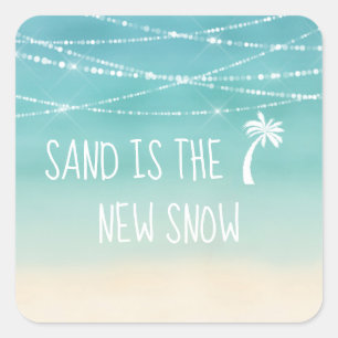 Sticker Carré Sable est la nouvelle plage de l'océan de neige #F