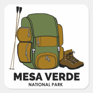 Sticker Carré Sac à dos du parc national Mesa Verde