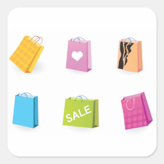 STICKER CARRÉ SACS COMMERCIAUX