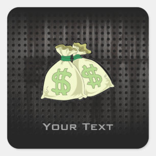 Sticker Carré Sacs d'argent ; Rocailleux