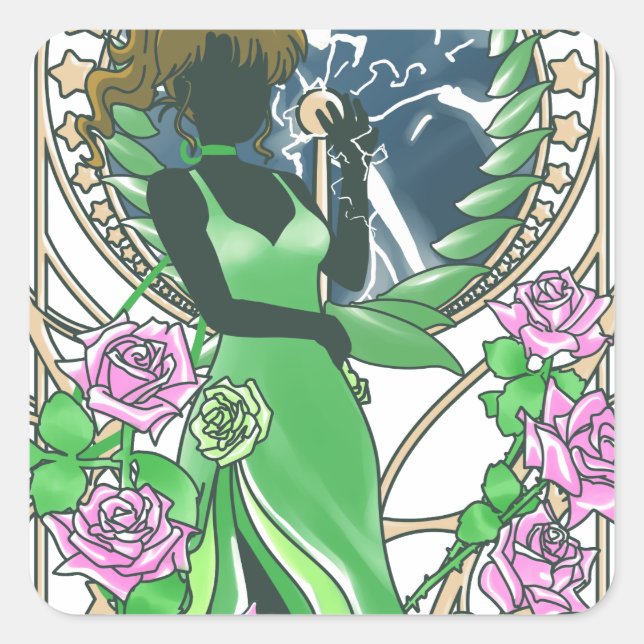 Sticker Carré Sailor Jupiter Thunder Oak Evolution (Devant)