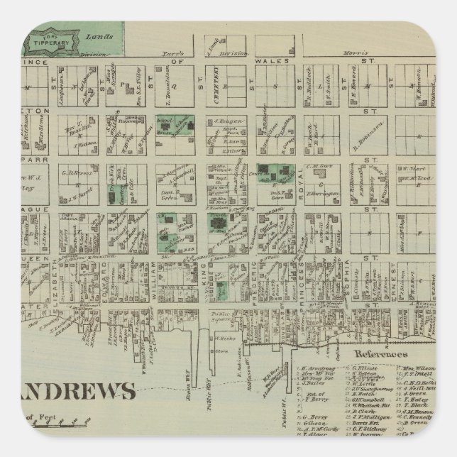 Sticker Carré Saint Andrews NOTA: (Devant)