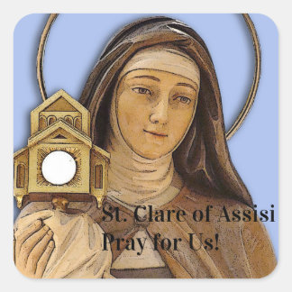 Sticker Carré Saint Clare Assisi
