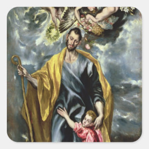 Sticker Carré Saint Joseph et l'enfant du Christ, 1597-1599