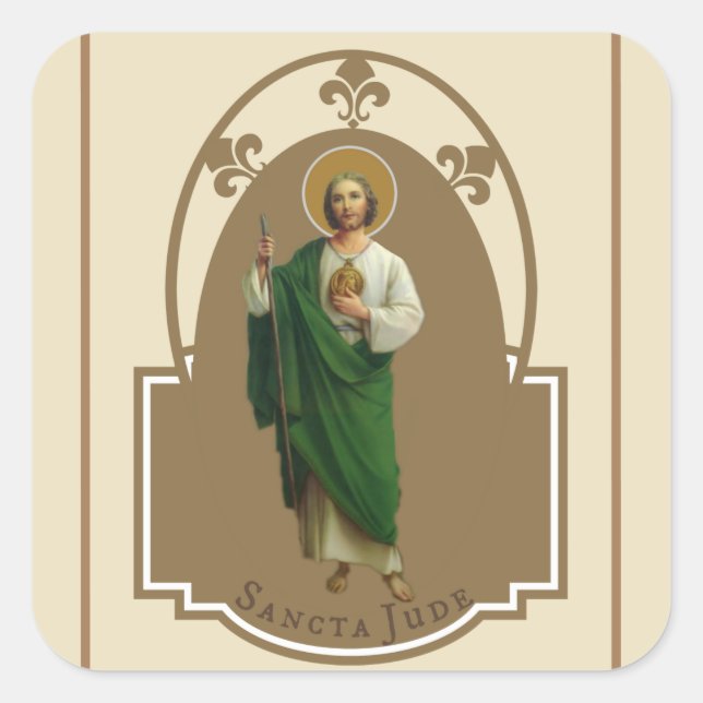 Sticker Carré Saint Jude l'Apôtre Cousin de Jésus (Devant)