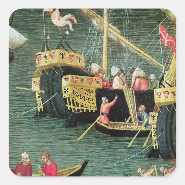 Sticker Carré Saint Nicolas sauve Mira de la famine (Devant)