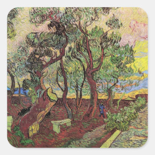 Sticker Carré Saint Paul Hospital et Garden par Vincent van Gogh