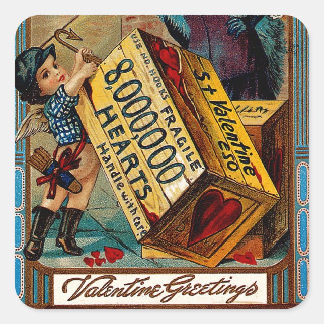 Sticker Carré Saint-Valentin (Devant)