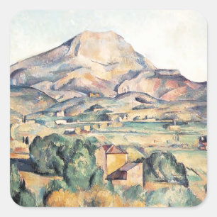 Sticker Carré Saint-Victoire Montagne Barnes Paul Cezanne
