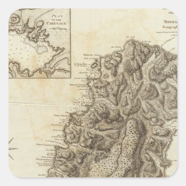 Sticker Carré Sainte-Lucie (Devant)