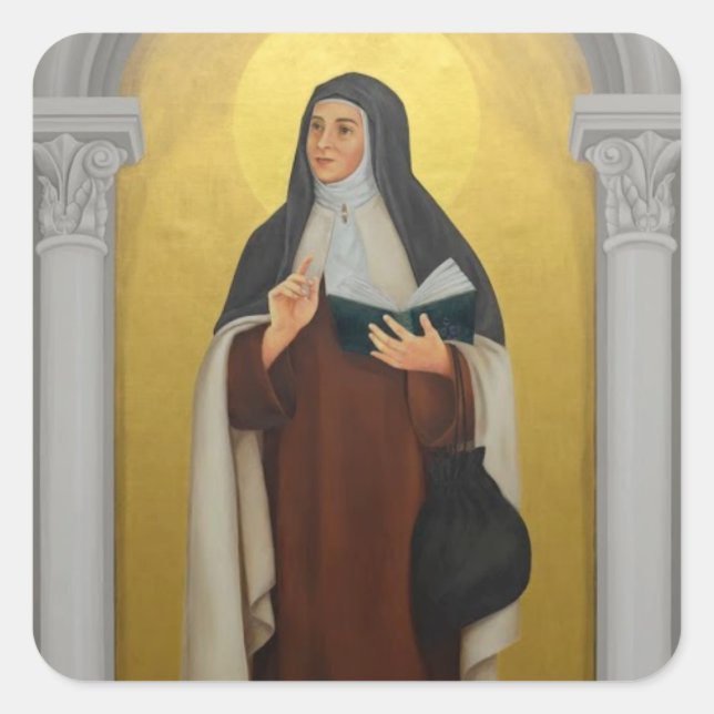 Sticker Carré Sainte Maria Maravillas de Jesus Carmelite Nun (Devant)