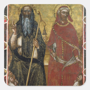 Sticker Carré Saints Anthony Abbot et Eligius - Processus peint