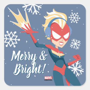 Sticker Carré Saison Avengers   Capitaine Marvel