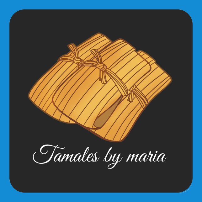 Sticker Carré Saison mexicaine authentique de Tamales (Créateur téléchargé)