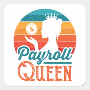 Sticker Carré Salaire Queen Greffier Spécialiste Gestionnaire Fe