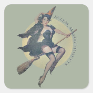 Sticker Carré Salem Witch