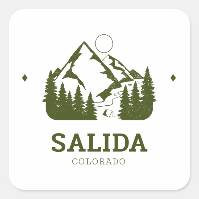 Sticker Carré Salida - Colorado (Devant)