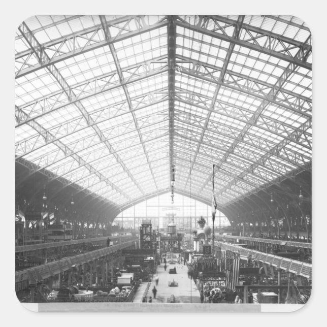 Sticker Carré Salle des machines, exposition universelle (Devant)