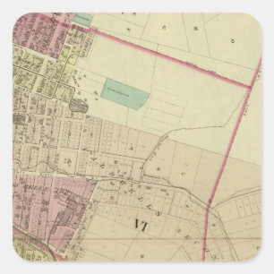 Sticker Carré Salles du sud de roulement, de cinquième, sixièm