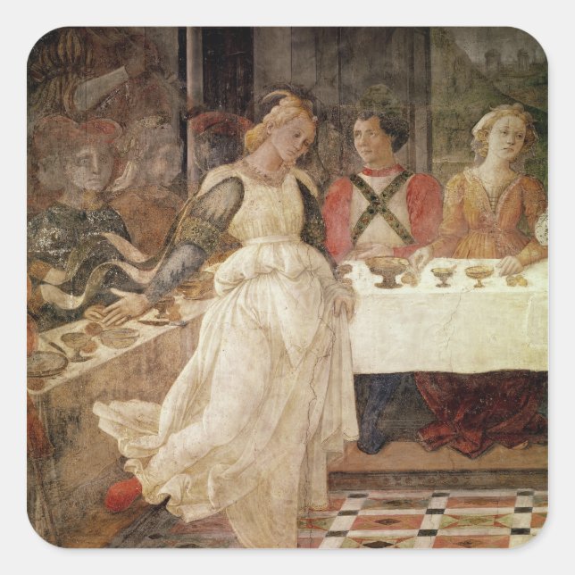 Sticker Carré Salomé dansant à la fête d'Hérode (Devant)