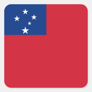 Sticker Carré Samoa - Drapeau samoan