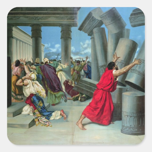 Sticker Carré Samson et Delilah (Devant)