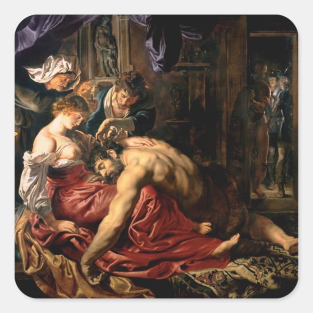 Sticker Carré Samson et Delilah, c.1609 (Devant)