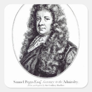 Sticker Carré Samuel Pepys