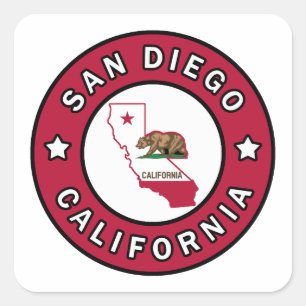 Sticker Carré San Diego Californie