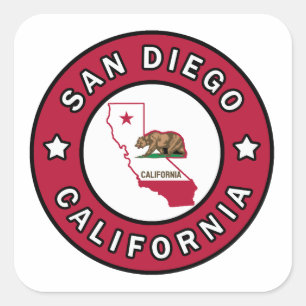 Sticker Carré San Diego Californie
