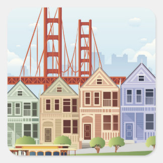 Sticker Carré San Francisco | Les Dames Peintes