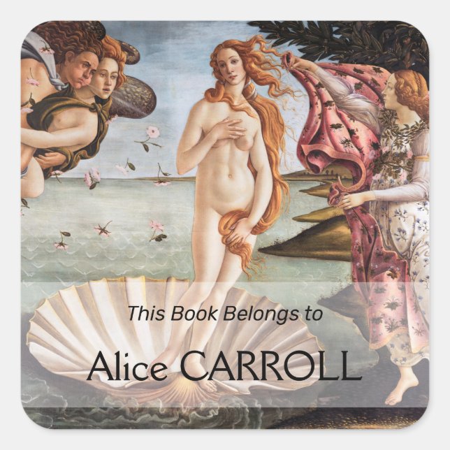 Sticker Carré Sandro Botticelli - Naissance de Vénus (Devant)