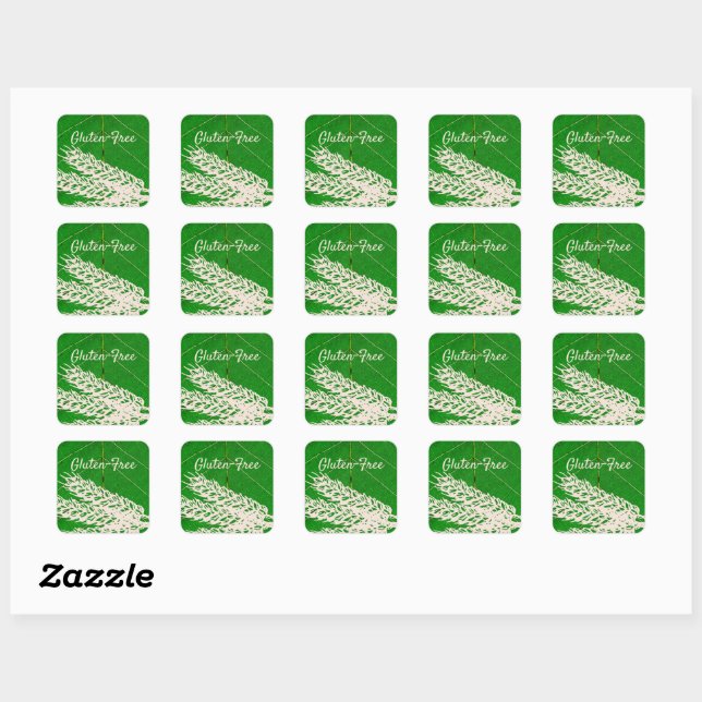 STICKER CARRÉ SANS GLUTEN (Feuille)