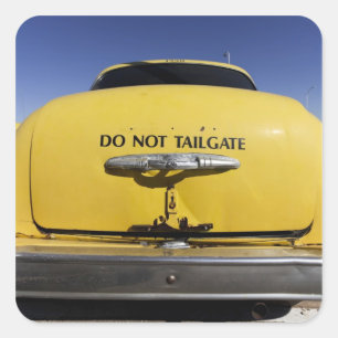 Sticker Carré Santa Rosa, Nouveau Mexique, Etats-Unis. Vieux