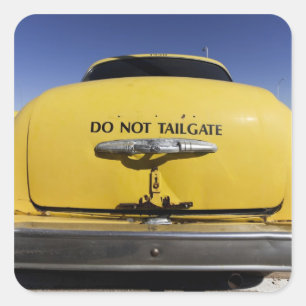 Sticker Carré Santa Rosa, Nouveau Mexique, Etats-Unis. Vieux